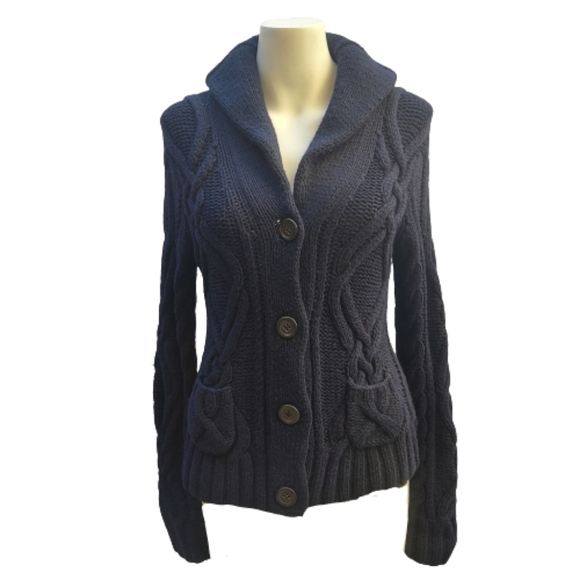 J. Crew Jackets & Blazers - J. Crew Black Handknit Cardigan Button Jacket